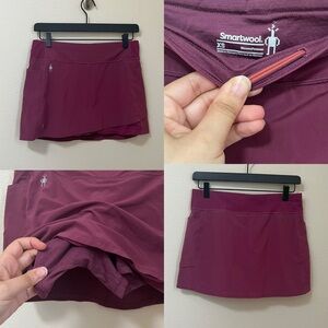 •SMARTWOOL• Merino Sport Lined Skirt Purple Mesh Shorts